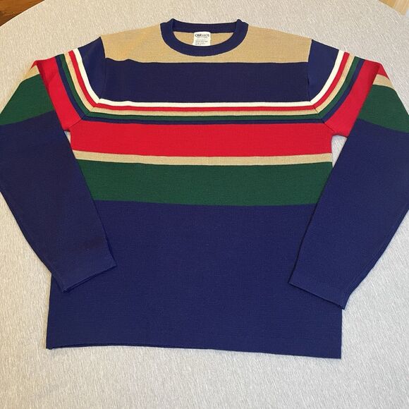 VINTAGE OHRBACH'S Men's Large Striped Sweater - Picture 1 of 10